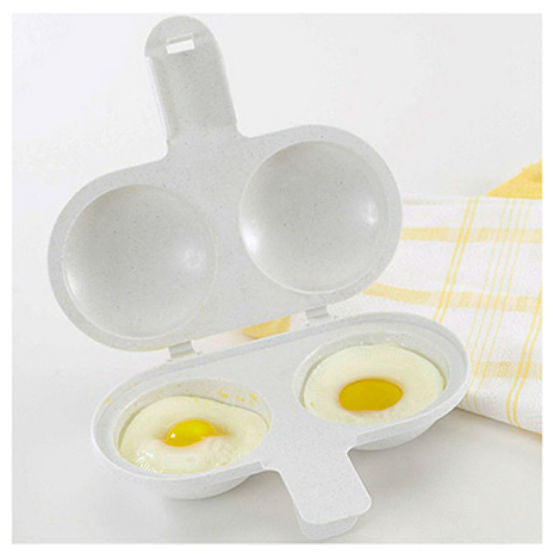 Microwave Eggs Poacher With Handle Double Egg Boiler Eggs Poacher 2 Cup new