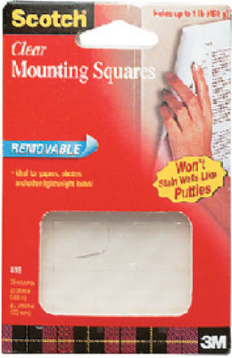 3M 859 Scotch Clear Removable Mounting Squares 11/16-inch 35pk - Meininger  Art Supply