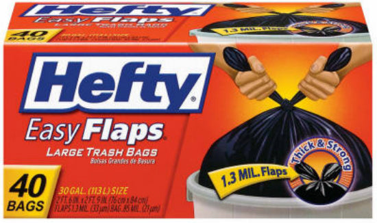 Simply Done Large Trash Bags, Flap Tie, 30 Gallon