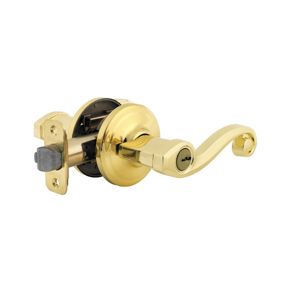 Kwikset® 94050-547 Security Dorian Keyed Entry Lever, Polished Brass –  Toolbox Supply