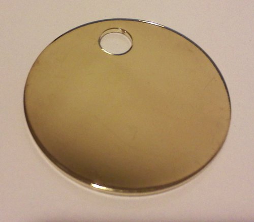 Brass Tags - 1-3/8 inch Circle - Pk/50