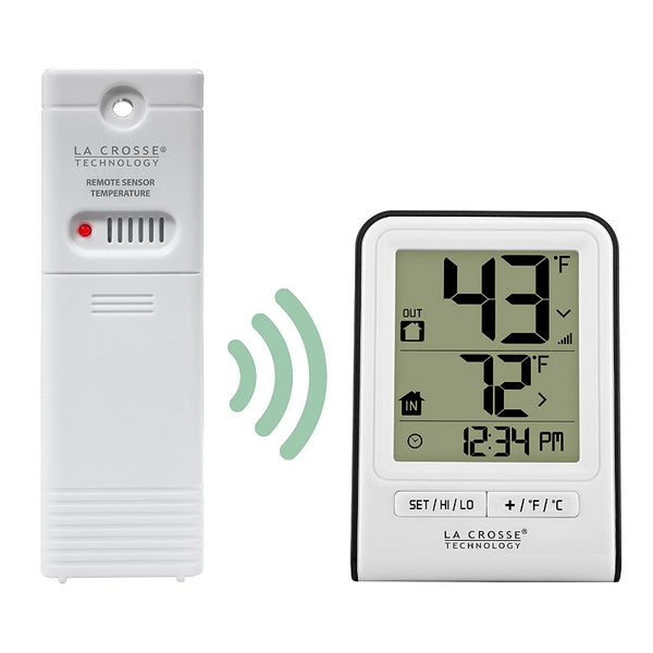 La Crosse Technology 308-1409wt-cbp Wireless Thermometer, White