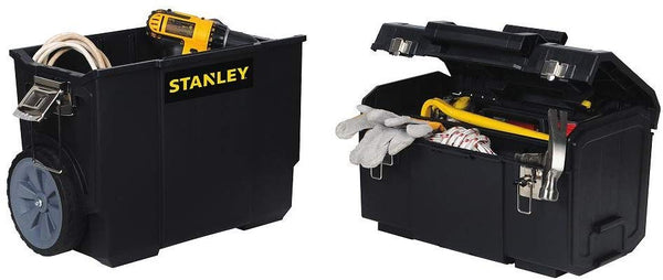 Stanley STANLEY STST18612W Mobile Rolling Workshop, 1-Drawer, Foldable  Handle, Plastic, Black STST18612W