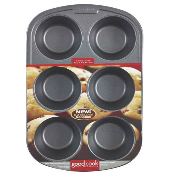 6-Cup Jumbo Muffin Pan, Nonstick - GoodCook
