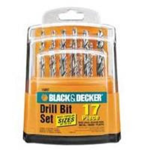 Black & Decker Drill Bit Set 15097, Gold Ferrous Oxide Finish, High-Speed  Steel