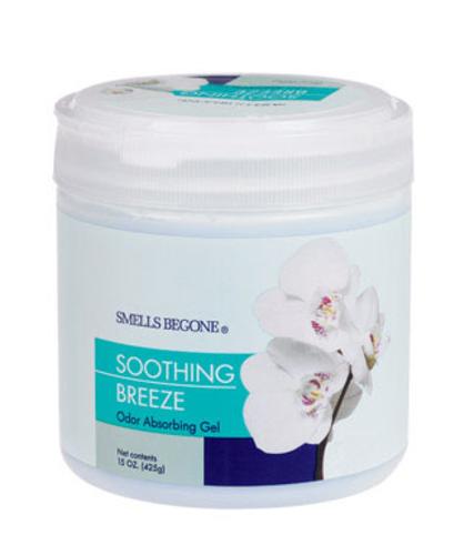Smells Begone 50116 Odor Absorbing Gel, 15 oz, Jar, Soothing Breeze, 450  sq-ft Coverage Area