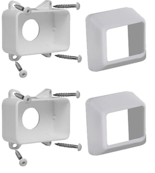 Xpanse 73012488 Select Series Vinyl Rail Brackets, White, 4-Count