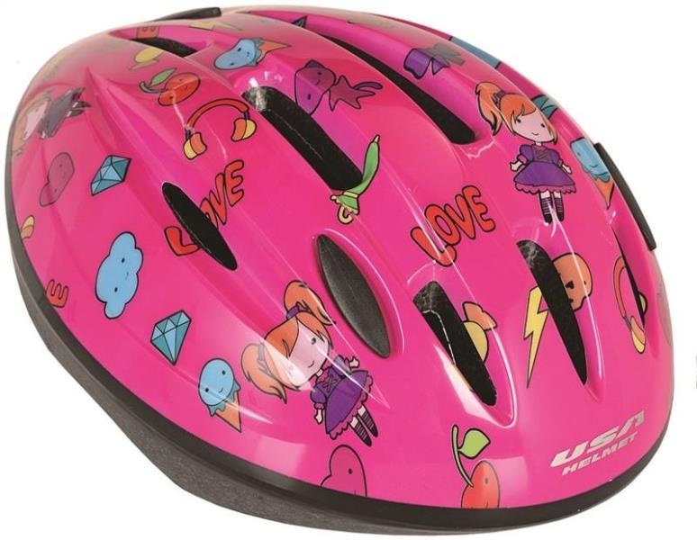 Kent 97534 Bicycle Helmet For Child Girls, Pink Love