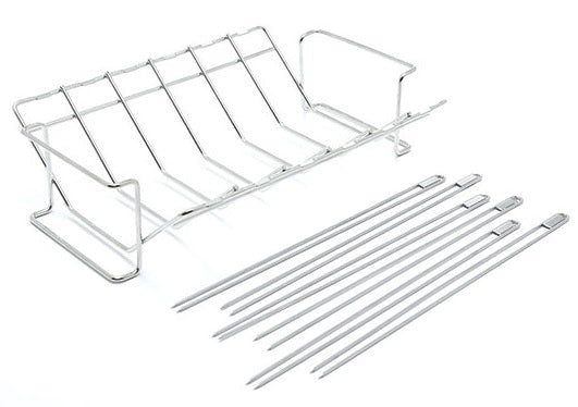 Broil King 64233 V Rack and Skewer Kit, Stainless Steel