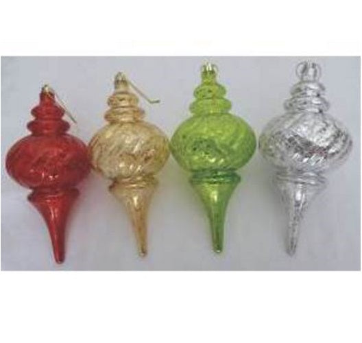 Holiday Basix C-J14030 Finial Christmas Ornaments, 10"