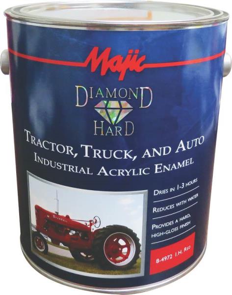 Majic Diamond Hard 8-4972-1 Industrial Acrylic Enamel Paint, IH Red