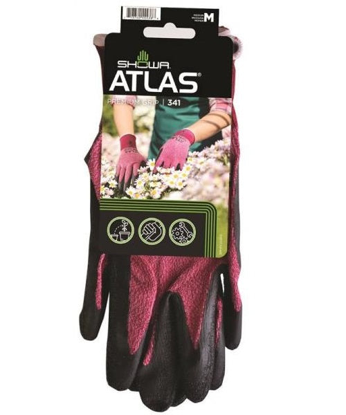 Showa 341RDM-08.RT Atlas 341 Advanced Grip Work Gloves, Medium