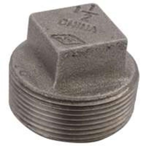 Worldwide 31-1/4B Malleable Screwed Plug, 1/4", Black