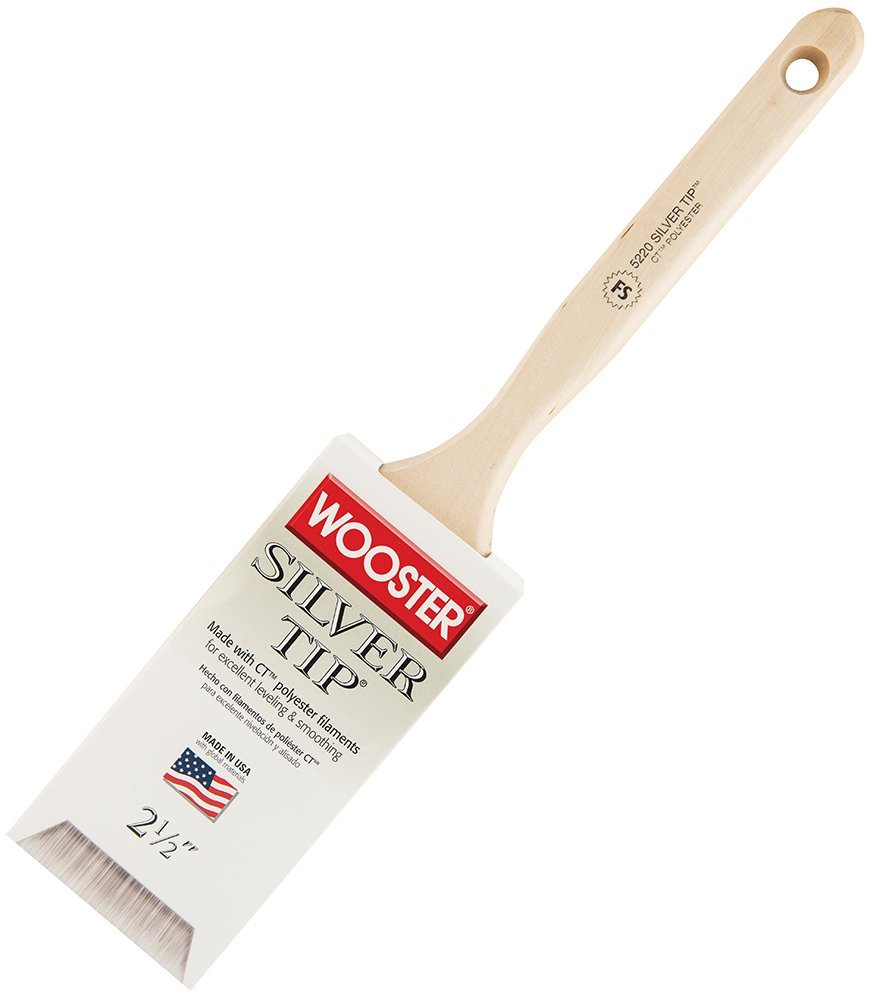 Wooster® 5220-2-1/2 Silver Tip® Flat Sash Brush, 2", Birch Hardwood Handle