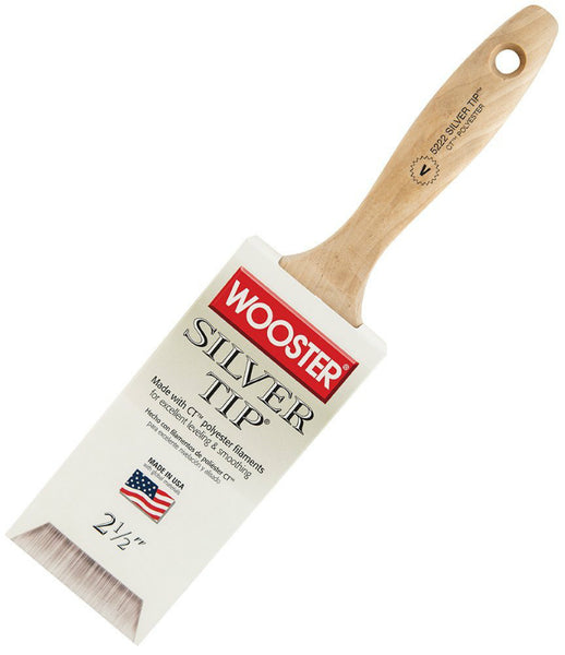 Wooster 5222-2-1/2 Silver Tip Varnish Paint Brush, 2-1/2", Birch Hardwood Handle