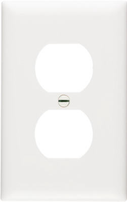 Pass & Seymour Duplex Urea Wall Plate, 1 Gang, White