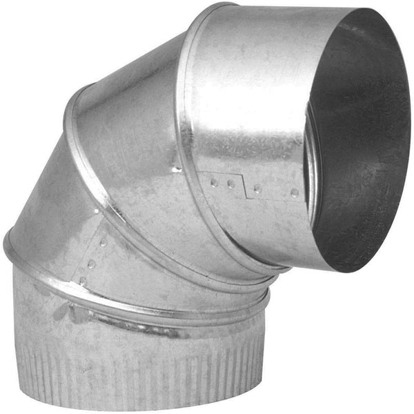 Imperial GV0295-C HVAC Galvanized Adjustable Furnace Elbow, 90-Degree, 6"