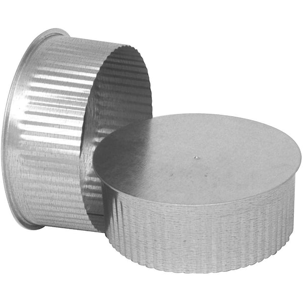 Imperial GV0737 Galvanized Round End Cap/Plug, Small End, 28 Gauge, 8"