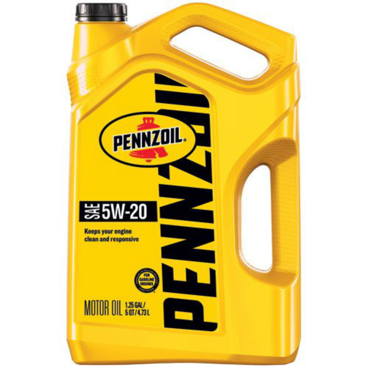 Pennzoil® 550045210 Conventional Motor Oil with Active Cleansing Agents, 5 Qt