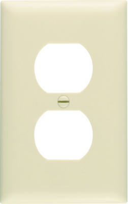 Pass & Seymour Duplex Urea Wall Plate, 1 Gang, Ivory