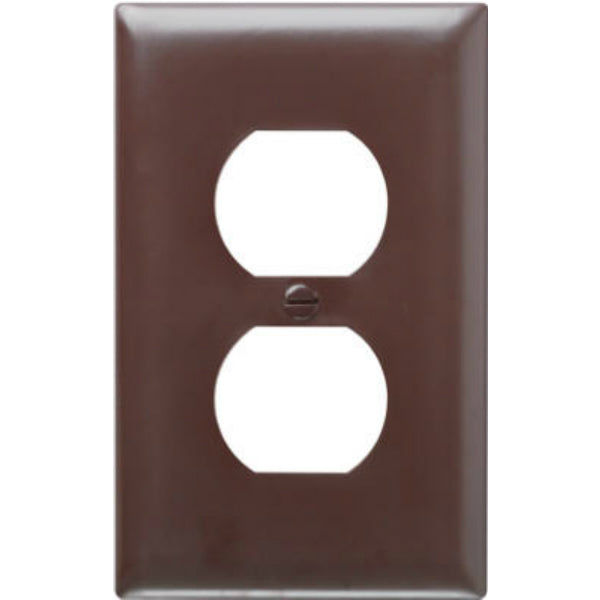 Pass & Seymour TP8CC25 Duplex Nylon Wall Plate, 1 Gang, Brown