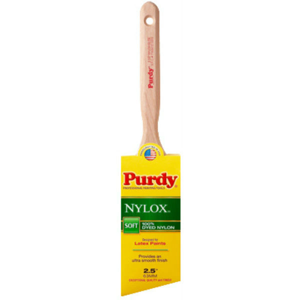 Purdy® 144152225 Nylox™ Glide™ Angular Sash & Trim Brush, 2-1/2", 5/8" Thickness