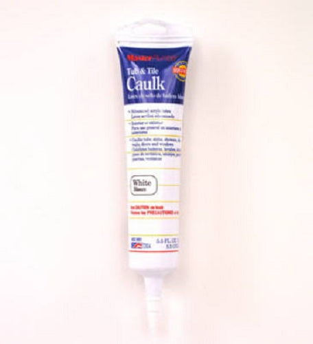 Master Plumber 032080 Tub & Tile White Caulk, 5.5 Oz