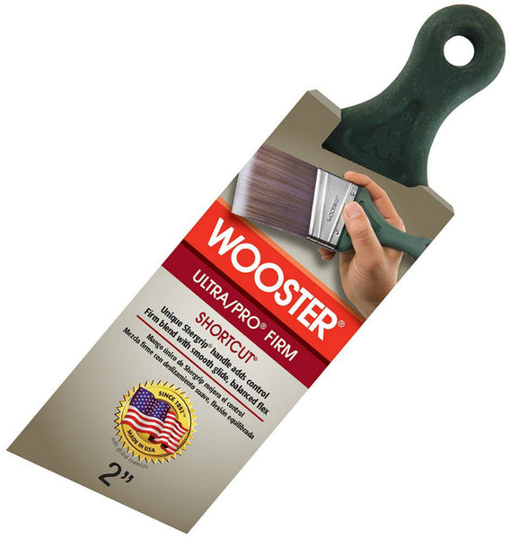 Wooster® 4187-2 Ultra/Pro® Firm Shergrip Shortcut® Angle Sash Paintbrush, 2"