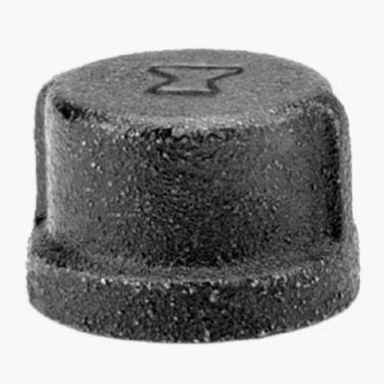 Anvil® 8700132056 Pipe Fitting Cap, Black Finish, 1/8"