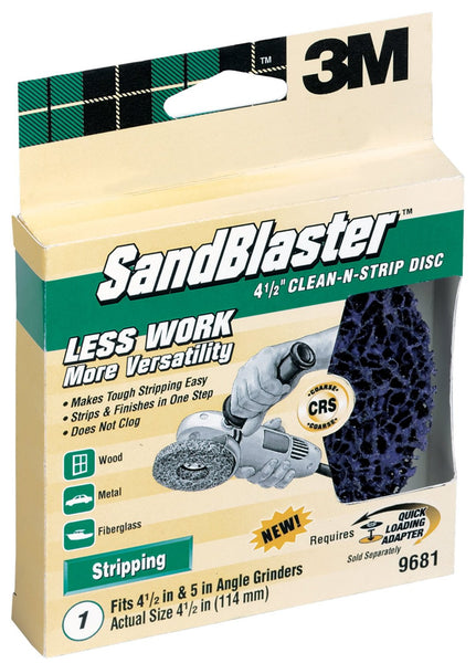 3M 9681 SandBlaster™ Right Angle Clean-N-Strip Disc, 4.5", Coarse Grit