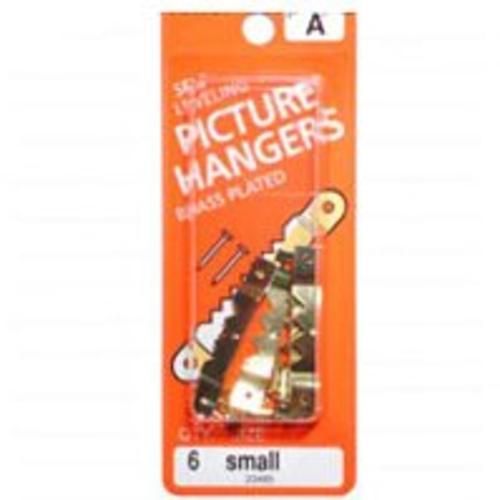 Midwest 23485 Small Sawtooth Picture Hanger 6, Brass Plated