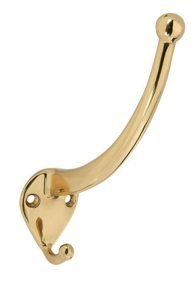 National Hardware® N198-135 Decorative Garment Hook, Solid Brass