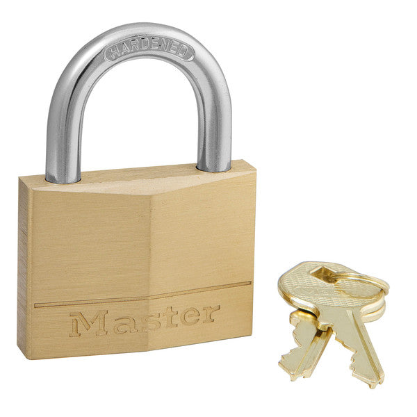 Master Lock 150D Solid Brass 5-Pin Tumbler Padlock, 2"