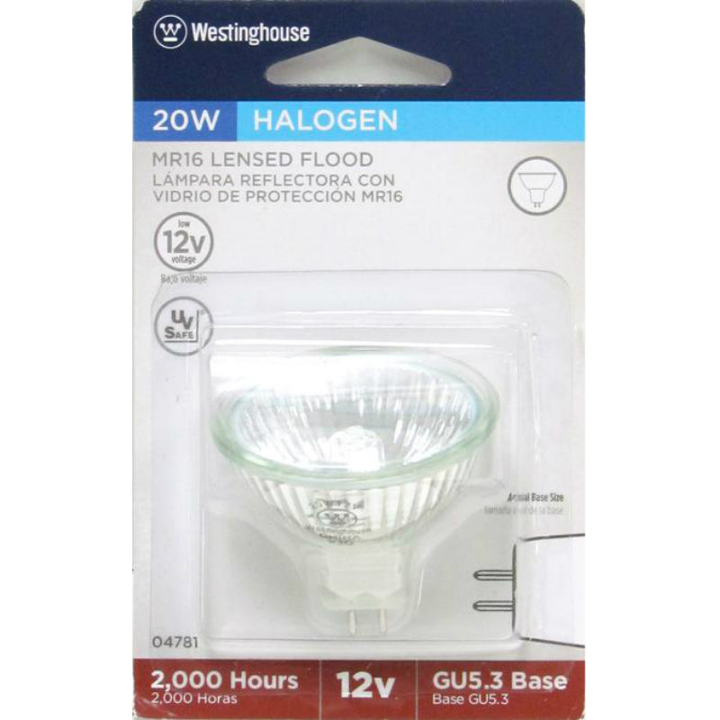 Westinghouse 04781 Halogen Flood Light With Glass Lens, 20W, 12V