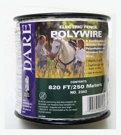 Dare 2343 Electric Fence Poly Wire, 820' (250 Meters)