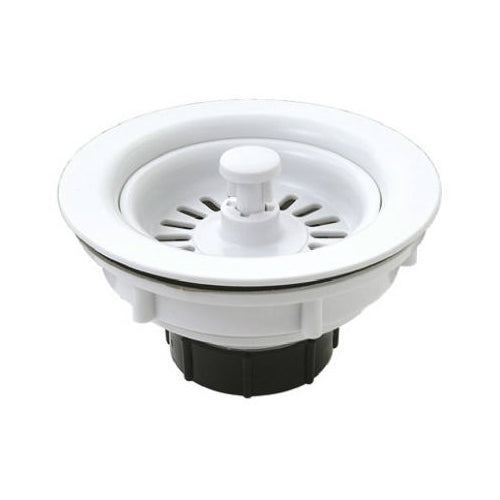 Master Plumber 547-656 Basket Sink Strainer, 3-1/2", White