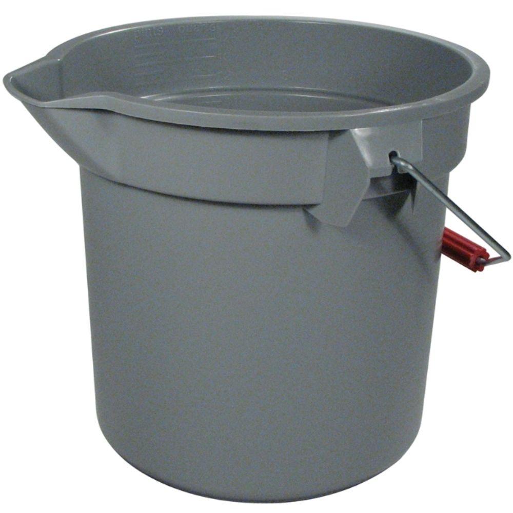 Rubbermaid Brute Gray Plastic Round 14 Gal Bucket w/ Pouring Spout ( Rubbermaid 2614 GRA)