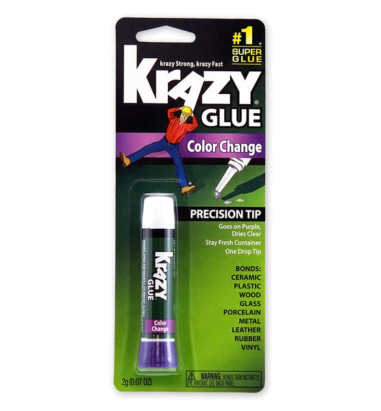 Krazy Glue® KG58848R Tube Glue with Color Change Formula, 2-Gram