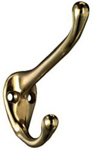 National Hardware® N198-101 Coat & Hat Hook, Polished Solid Brass