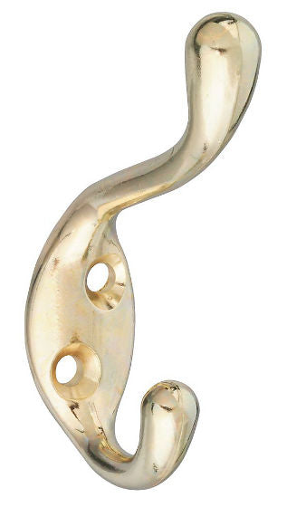 National Hardware® N248-229 Heavy-Duty Die Cast Coat & Hat Hook, Brass