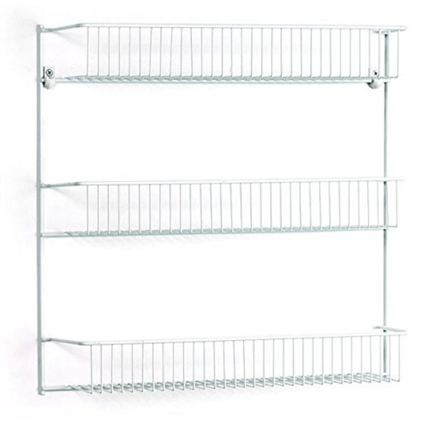 ClosetMaid® 802200 Metal Frame 3-Tier Wall Rack, Epoxy Coated Steel, White, 18"