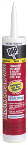 Dap® 18510 Kwik Seal Plus® Kitchen & Bath Microban Caulk, 10.1 Oz, White