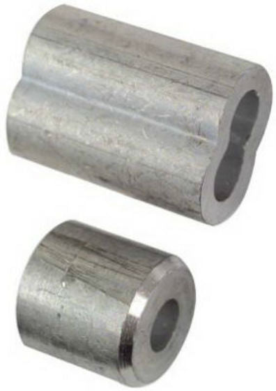 National Hardware® N283-879 Ferrules & Stops, 1/4", Aluminum, V3231, 2-Pack