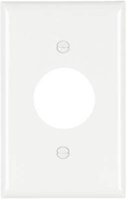 Pass & Seymour SP7WU Single Receptacle Wall Plate, 1 Gang, White