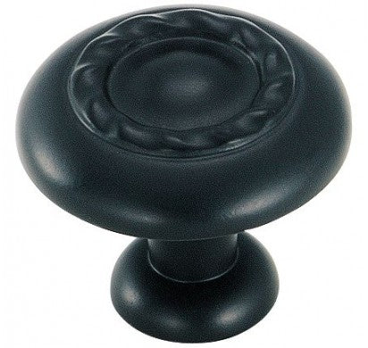 Amerock BP1585FB Inspirations Rope Knob, 1-1/4", Flat Black