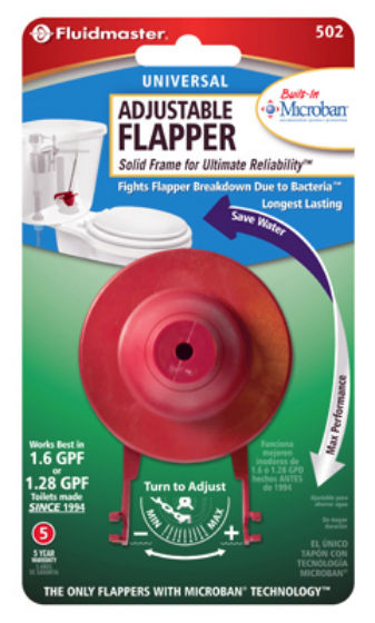 Fluidmaster 502P21 Adjust-A-Flush Adjustable Flapper, Red