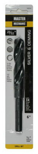 Master Mechanic 694254 Silver & Deming Drill Bit, 23/32" x 6", Black Oxide