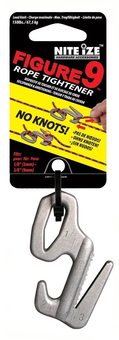 Nite Ize Figure 9 Large Rope Tightener, Silver, Single Pack (F9L-02-09) -  KnifeCenter