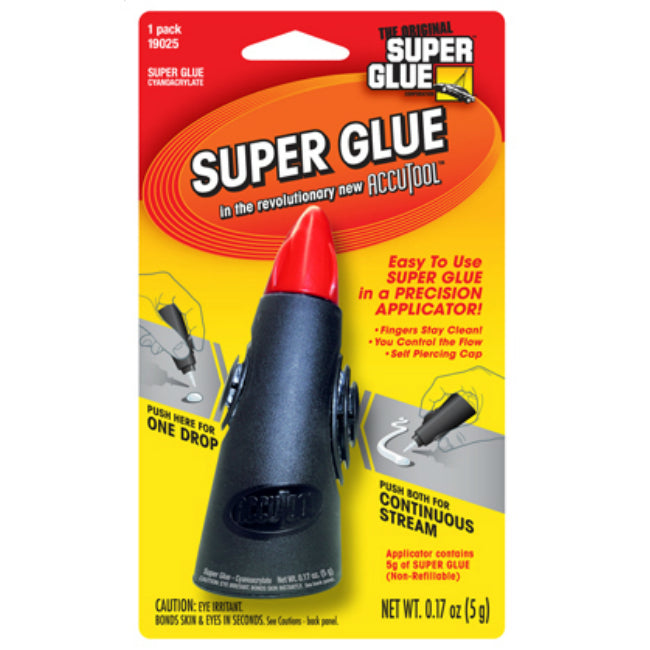 Super Glue® 19025-12 Accutool® Original Super Glue Adhesive, 5 Grams