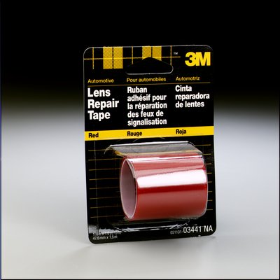 3M 03441NA Automotive Lens Repair Tape, Red, 1.9" x 60"